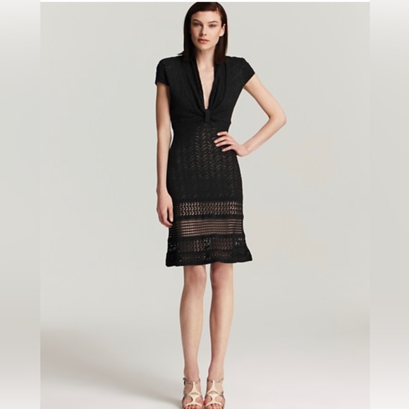 Catherine Malandrino pointelle  Black dress Medium - Picture 13 of 16